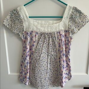 Rewind Floral and Lace Blouse